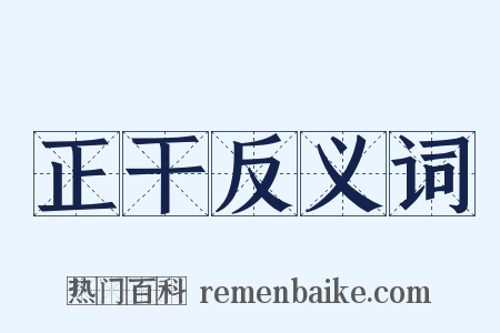 正干反义词是什么意思的图片